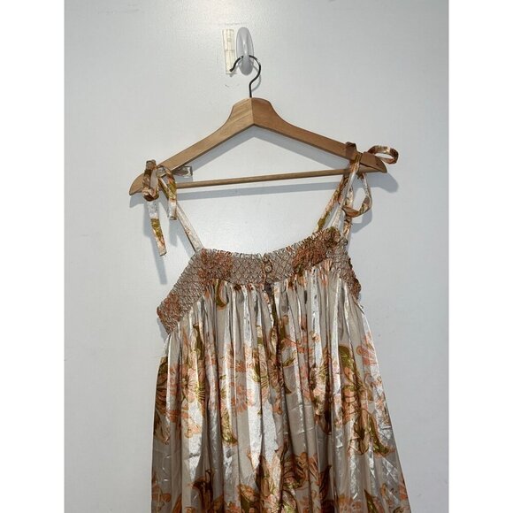 Free People Intimately Rule The World Pajama Romper In Brown Size Medium Women - Picture 3 of 10